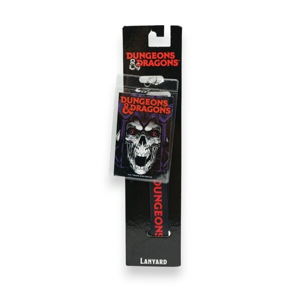 Dungeons and Dragons RPG Logos Lanyard with Skull Badge Holder NEW‎ - Picture 3 of 5